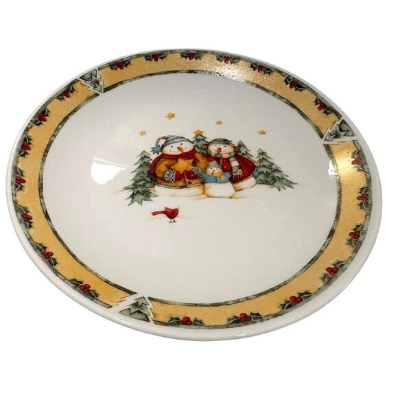 Gibson Snowman Frolic 2003 Designed by Debbie Hron 4-PC Place Setting-Set of 2 - Picture 5 of 6